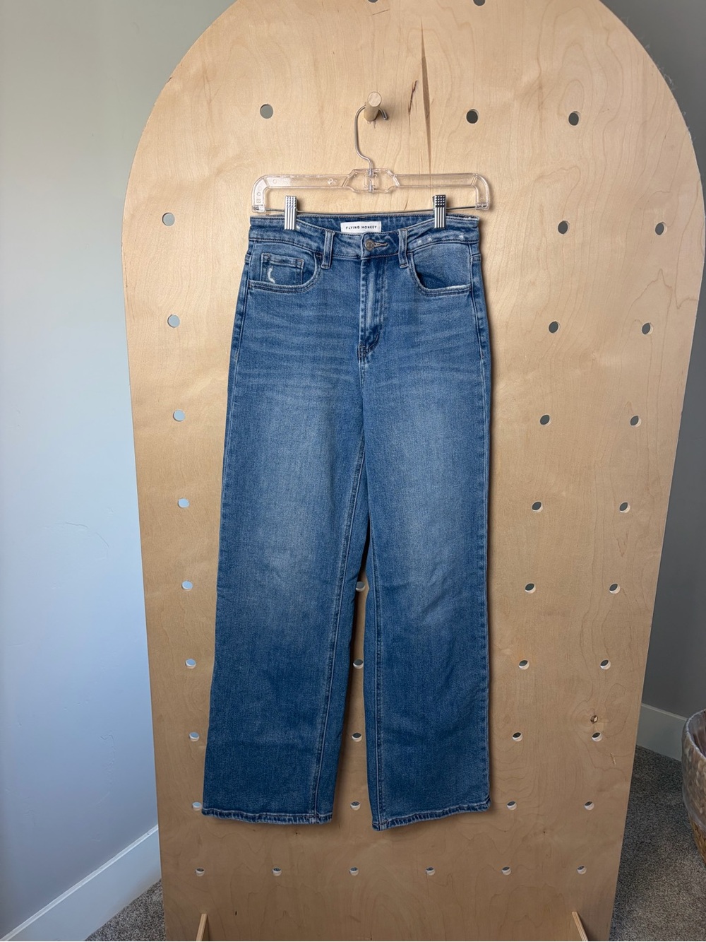 Flying Monkey On Target - Super High Rise Wide Leg Jeans Style #F5922 Size 26 - Picture 4 of 8